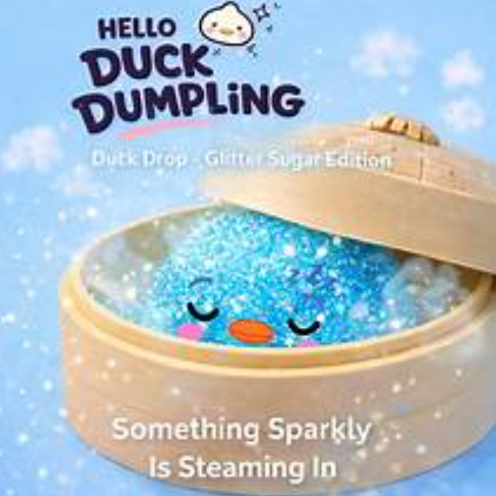 Duck Dumpling Mini Glitter Drop