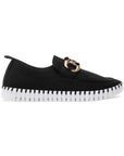 Tulip Buckle Flat - Black