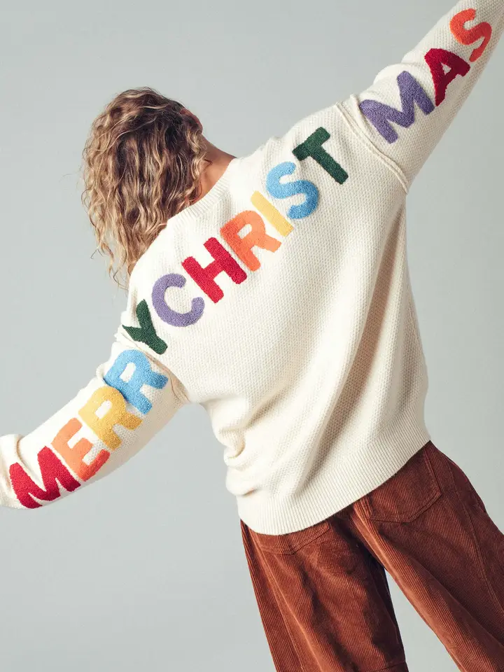 Rainbow Merry Christmas Sweater