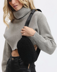 Santi Sherpa Belt Bag Fanny Pack Black