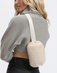 Santi Sherpa Belt Bag Fanny Pack Ivory