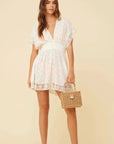 Embroidered Eyelet Cover Up