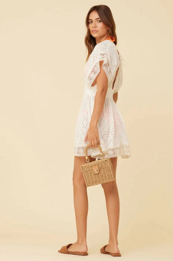 Embroidered Eyelet Cover Up