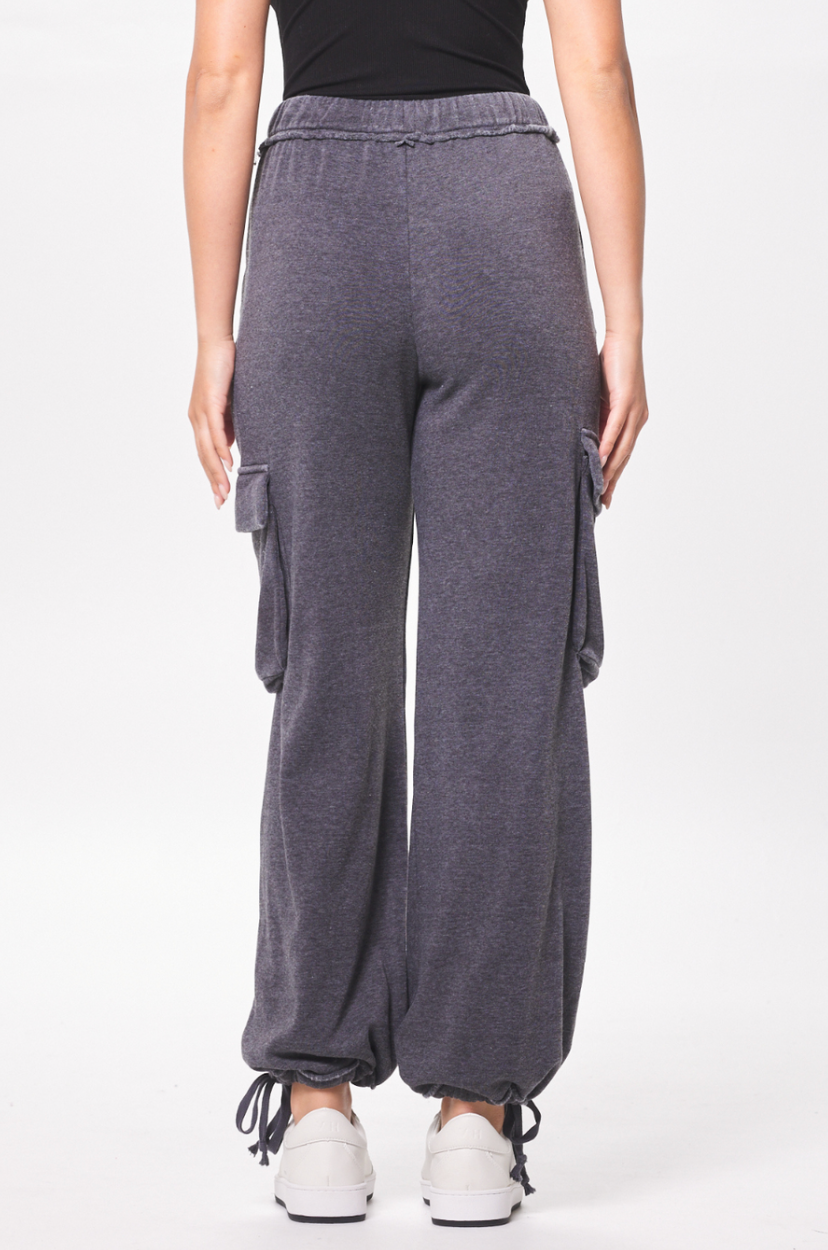Washed Charcoal Cashmere Fleece Jogger