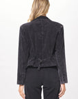 Cropped Cord Blazer w/ Cargo Pocket