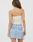 Sunrise Sand Twist Front Rib Knit Tube