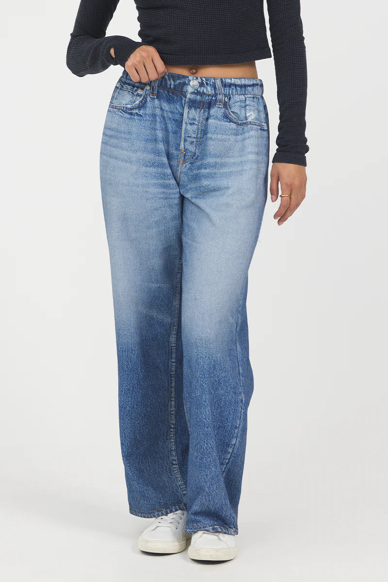 Denim Wide Leg Fleece