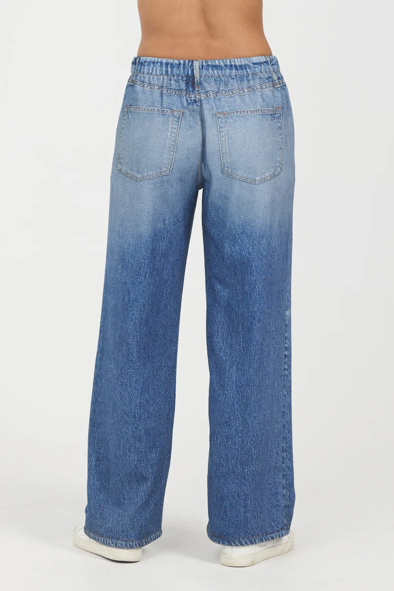 Denim Wide Leg Fleece