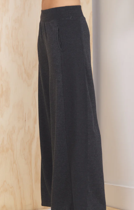 Washed Black Jersey Seamed Flare Plant