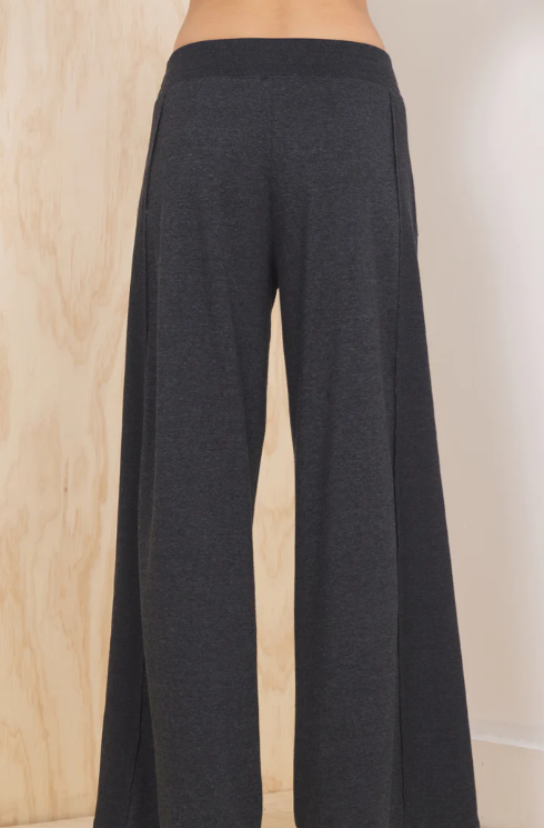 Washed Black Jersey Seamed Flare Plant