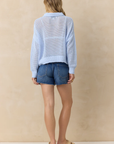 Open Knit Quarter Zip Sweater