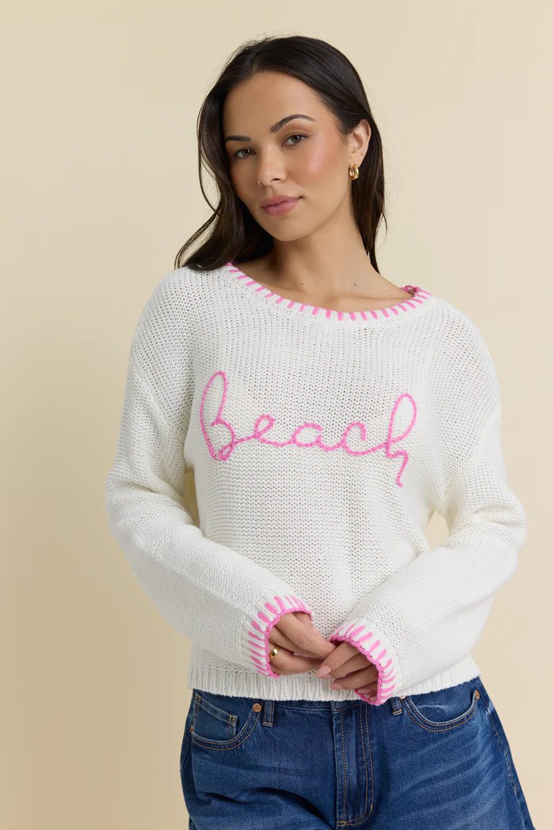 Beach Sweater w/ Whip Stitch