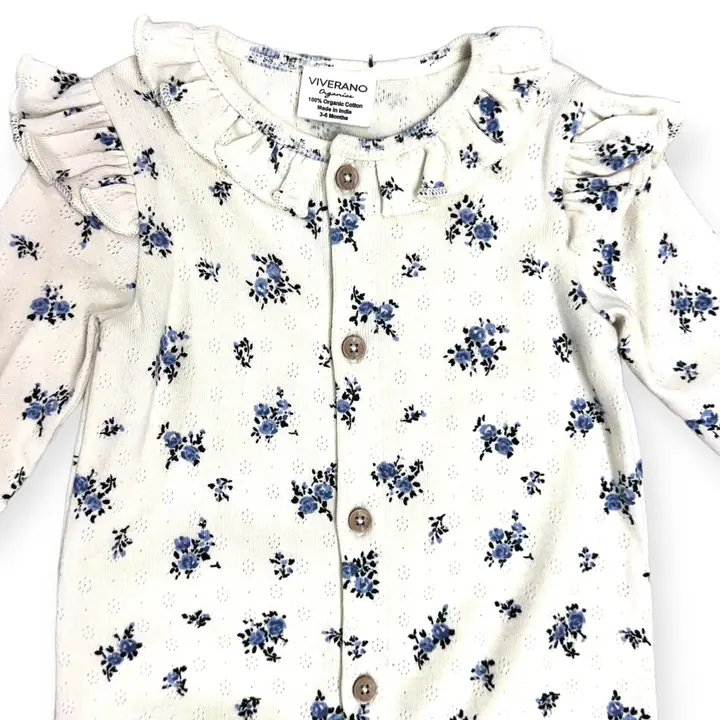 Floral & Ruffled Pointelle Jumpsuit