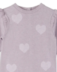 Heart Jacquard Kint Baby Jumpsuit