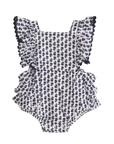 Everly Blue Floral Baby Romper