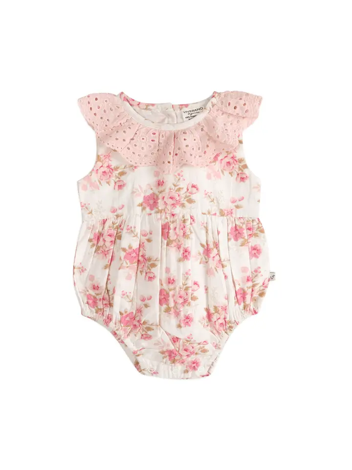 Pink Floral Baby Romper