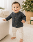 Charles Classic Cable Knit Baby Cardigan