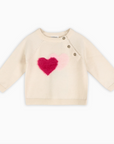 Fuzzy Hearts Baby Sweater Pullover
