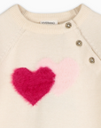 Fuzzy Hearts Baby Sweater Pullover