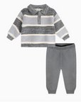Baby Stripe Polo Knit & Pants Set