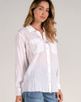 Collared Sheer Button Up Shirt