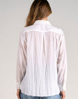 Collared Sheer Button Up Shirt