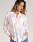 Collared Sheer Button Up Shirt