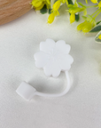 Straw Toppers White Flower