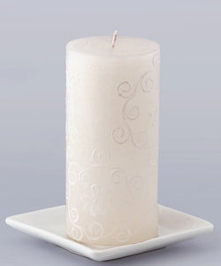 3" x 6" Pillar Candle White