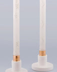 9" Taper Candle Pair White