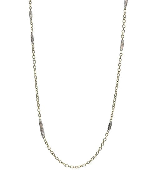 Bar Star Scatter Chain - Brass - 28"