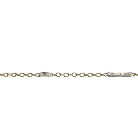 Bar Star Scatter Chain - Brass - 28"