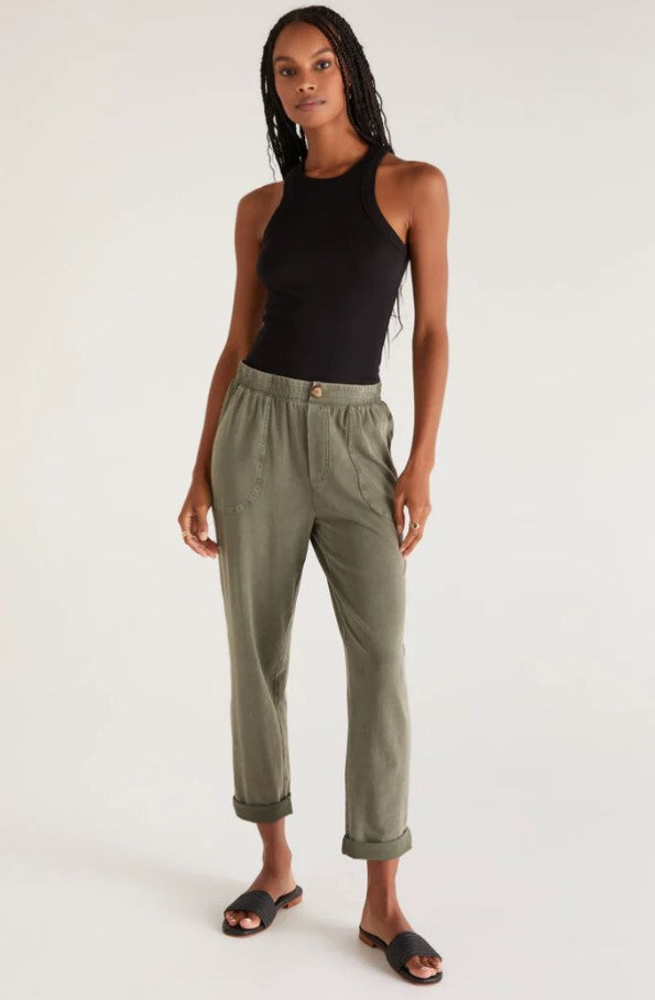 Olive Kendall Jersey Pant