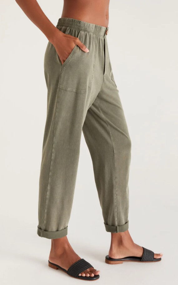 Olive Kendall Jersey Pant