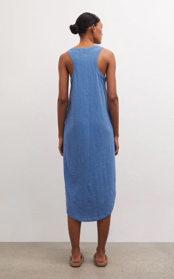 Slub Dress - Blue Bird