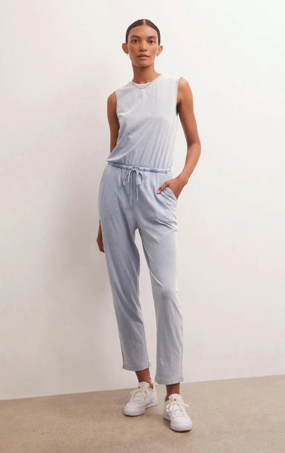 Rain Knit Denim Jumpsuit