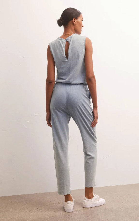 Rain Knit Denim Jumpsuit