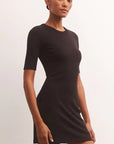 Elbow Sleeve Mini Dress