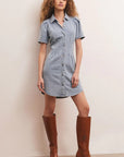 Kelsey Knit Denim Shirt Dress