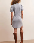 Kelsey Knit Denim Shirt Dress