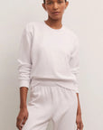 White Classic Crew Sweatshirt