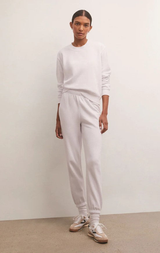 White Classic Crew Sweatshirt