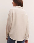 Light Oatmeal WFH Modal Shirt Jacket