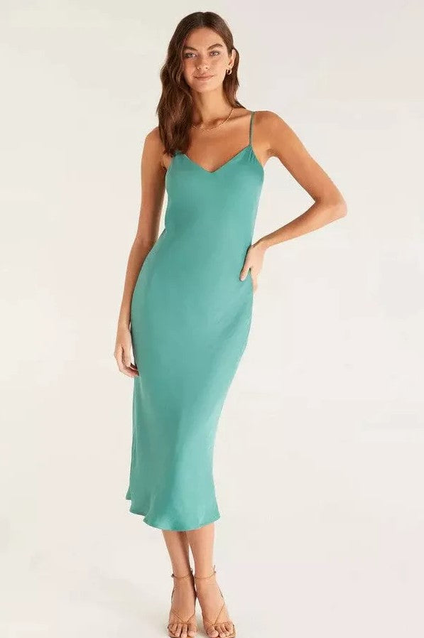 Green Selina Slip Dress