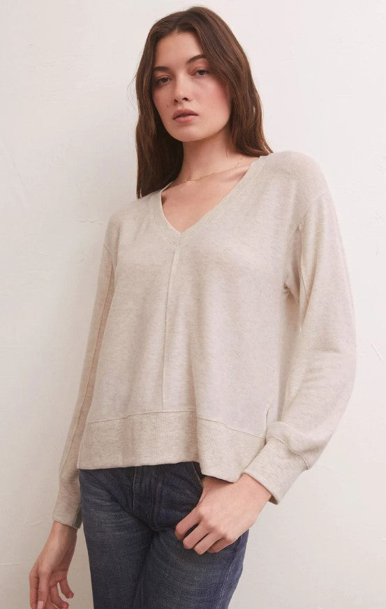 Wilder Cloud V-Neck - Light Oatmeal