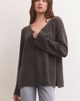 Modern V-Neck Sweater - Charcoal Heather