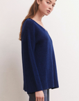 Modern V-Neck Sweater - Space Blue