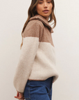 Canyon Half Zip Blocked Sweater