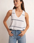 Vagabond Twin Stripe Tank White