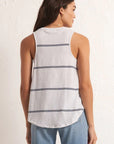 Vagabond Twin Stripe Tank White